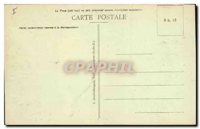 Ruínas dos Termas Galo-Romanas — Royat — editor G. D'O. n° 1153 — Verso