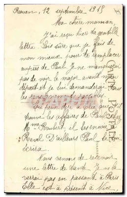 Rouen — Wieża Jeanne d'Arc — C.V. 459 — Rewers