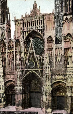 Rouen - Cathédrale, grand portail — éditeur L. A. P. Muto