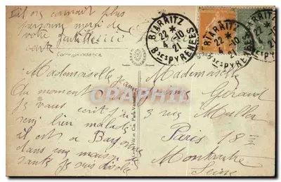 Biarritz — Skalista Wzgórze Maryi — LL. n°16 — Rewers