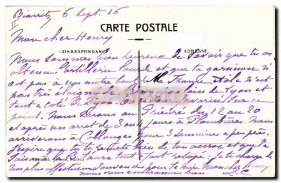 Biarritz — Efekt fali (Brzeg Baszków). — Wydawnictwo L. Jérôme — Rewers