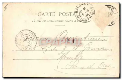 Biarritz - A Atalaya e o Porto Velho — editor não identificado, número de série não visível — Verso