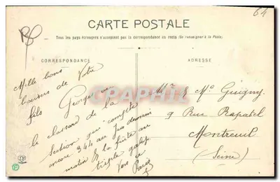 Pau - Widok ogólny (Strona Południowa) — Les Basses-Pyrénées — Phototypie Labouche Frères, Toulouse — Rewers