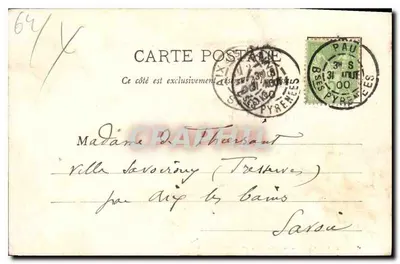 Pau (B.-P.) - Het Winterpaleis en de Brug Oscar II — G. Fondarré et fils, uitgever, Orthez (B.-P.) — Achterkant