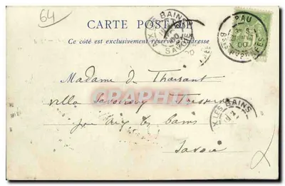 PAU — Zamek, Strona Parku — Alb. Tossandus — Rewers
