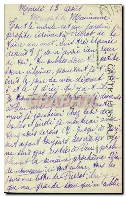 PAU — Widok na Gave i Jurançon — Royer et Cie, NANCY, n° 909 — Rewers
