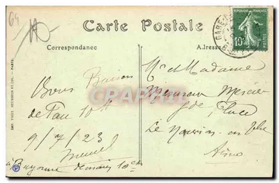 PAU — As Cachoeiras, o Ponte e o Castelo — ND. Fot. — Verso