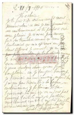 Troyes — Pomnik Dzieci Aube — wydawca Aube-Ingou, Paryż, nr 25 — Rewers