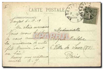Troyes - Kerk van Sint-Maarten — Collectie T. G. — n° 32 — Achterkant