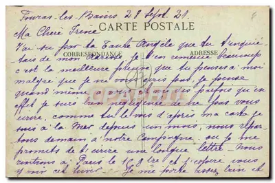 Fouras-les-Bains — Tempestade na Ponta Sul — G.T.R. n°37 — Verso