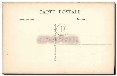 Plaża FOURAS — widok wybrzeża z basenami i namiotami — R. Borgevin, wydawca, La Rochelle — Rewers
