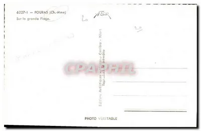 Fouras — Duża plaża — Éditions Artistiques Carrière, Niort — Rewers