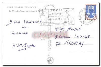 A Grande Praia em Fouras — Charente-Maritime — Editor L. Chatagneau, n° P 2576 — Verso