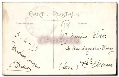 Châtelaillyon — A Falaise dos Boucholeurs em um dia de tempestade — R. Bergevin, editor, 66, rue des Merciers, La Rochelle — Verso
