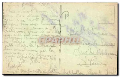Châtelallion-Plage — plaża i zarysowane kabinki — Wydawnictwo Jacquelin, n°17 — Rewers