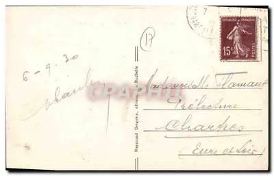 Plaża CHATELAILLON — Widok z morza — wydawca Raymond Bergéen, nr 263 — Rewers