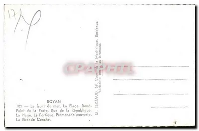 Royan — Lembrança de Royan — Editor Lifq — Verso