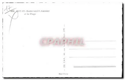 Royan - Bulwar F. Garniera i plaża — Réal-Photo — Rewers