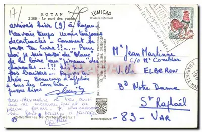 Port jachtowy w Royan — Stara pocztówka Lumicap — nr 2360 — Rewers