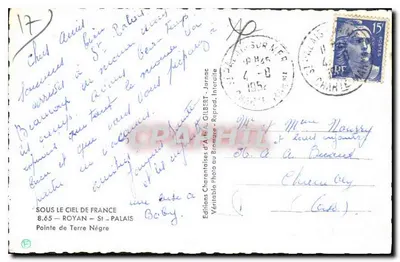 Punta di Terra Nera — Royan — Edizioni Charentaise di A. Gilbert — Verso