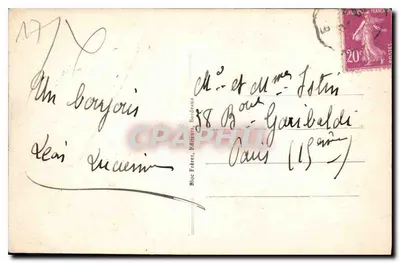 Royan (Côte d'Argent) — Widok na Grande Conche z placówki wanny — Bloc Frères, Boudeaux, nr 46 — Rewers