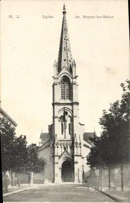 Église de Royan-les-Bains — vue de la tour et du portail — H. L.