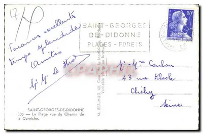 Plaża Saint-Georges-de-Didonne — widok z Chamin de la Corniche — Tito — Rewers