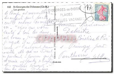 Jaskinie — St-Georges-de-Didonne (Charente-Maritime) — Wydawnictwo Europ — Rewers