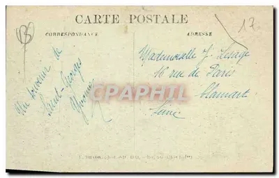 Farol de Saint-Georges-de-Diddonne e a Ponta de Suzac — Charente-Inférieure — E. BRUTON, fot. JVR, 39 O, Royan (Charente-Inférieure) — Verso