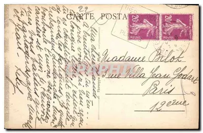 Trébeurden (C.-du-N.) — Rochas estranhas - A Cadeira do Curado — A. B. n°409 — Verso