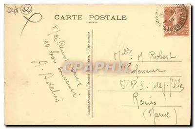 Guingamp — Vista geral tirada do Castel Pic — Edições Artísticas E. Hamonic, 8 imp. Breuc — Verso