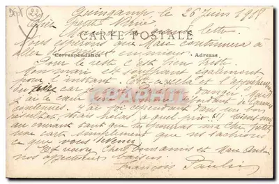 Guingamp (C.-du-N.) - A Igreja — J. Soeul, editor, Benquies, n°1 — Verso