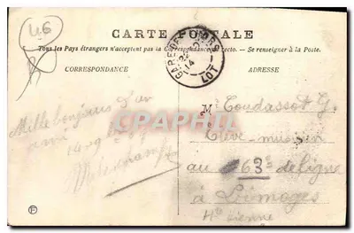 Cahors — widok panoramiczny — V.P. CAHORS, nr 107 — Rewers