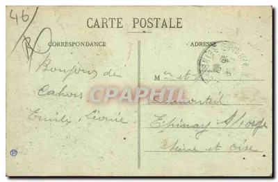 Pitoreski Lot — Wjazd Fontanet — Cahors, wydawca E. Colonna & Cie — Rewers