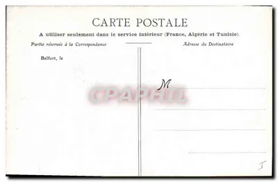 Belfort — A Torre da Miotte — Souvenir do Cemitério dos MobiIes — Verso