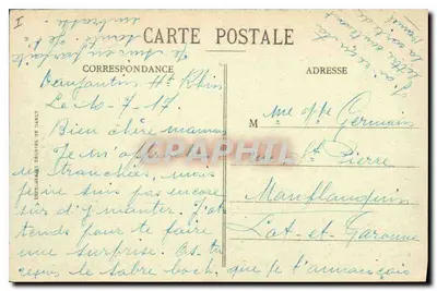 Belfort - El León (Obra de Bartholdi) — Edición E. Mayer, 49, faub. de France, Belfort, n°40 — Reverso