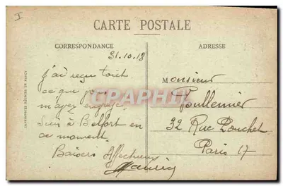 Belfort — La Miotte i Dolina — Wydawnictwo N. Mayer, 48, Drukarnia Francji, Belfort — Rewers