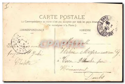 Belfort — Hôtel-de-Ville — wydawca nieznany, nr 50 — Rewers