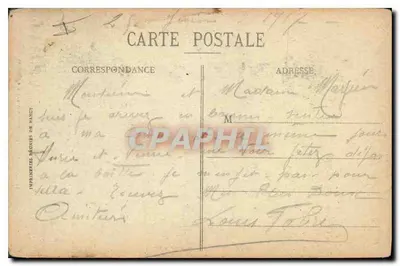 Belfort — Il Monumento dei Mobili — Edizione R. Mayer, 40, r. de France, Belfort, n°321 — Verso