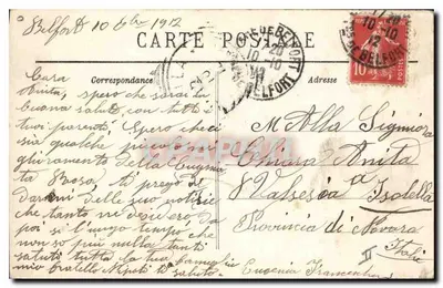 Brama Brisach, pozostałości fortyfikacji Vaubana — Belfort — A. et H. C. n° 2001 — Rewers