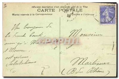 Belfort (Haut-Rhin) — Il Leone (Opera di Bartholdi) — Ed. di Rimbault, n° 304 — Verso