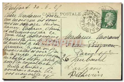 Belfort — Poort van Brisach, gebouwd in 1687 — Uitgave E. Mayer, 40, Faubourg de France, Belfort — Achterkant