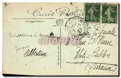 Belfort — A Estátua « Quand Même », obra de Mercié — Belfort, n°20 — Verso