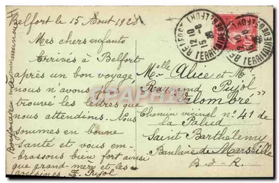 Belfort - Igreja de São Cristóvão — C-L-B, n°80 — Verso