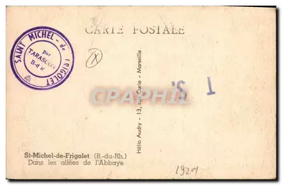 St-Michel-de-Frigolet — Aleje Abbatii — Wydawca: Michel-de-Frigolet — Rewers