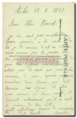 Estátua de Miribille — Ex-voto de Frédéric Mistral — Inaugurada em 26 de setembro de 1920 — Série 265 — Verso