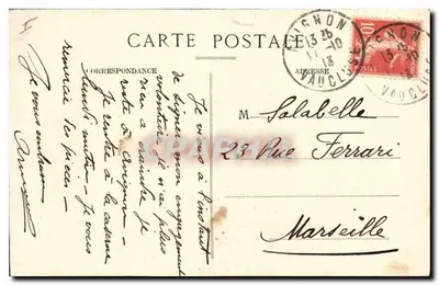 A Farandole Provençale — cena de dança — Edição Félix Jean, Avignon, n°14 — Verso