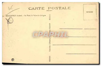 Beaugency (Loiret) — Most, Dolina i Sologne — Laurent, Książnica, Beaugency (Loiret) — Rewers