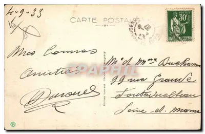 Beaugency (Loiret) — Wnętrze Dziedziny Starego Zamek — Wydawnictwo Laurent Beaugency nr 45 — Rewers