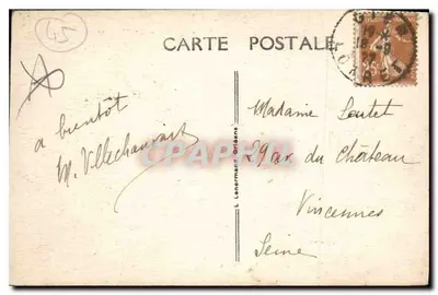 Gien (Loiret) — O Castelo — Edição Trippé — Verso